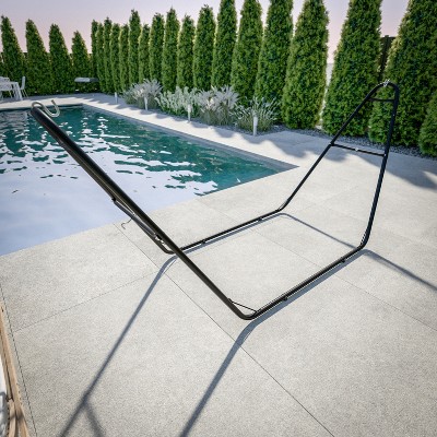 Heavy Duty Black Steel Hammock Stand for 9-14 Feet Hammocks