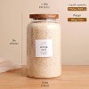 Two large 98 fl oz/2800 ml glass jars with sealed acacia wood lids (includes 132 storage tags). - 3 of 4