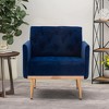 LOVMOR Modern Accent Chair w/Rose Golden feet & Upholstered,leisure single sofa for Living Room Bedroom Office - 2 of 4