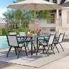 Garvee 71" Patio Outdoor Dining Table with Umbrella Hole, Aluminum Patio Table Weatherproof & Rust-Proof for Restaurants, Backyards, Poolside, Parties - 4 of 4