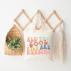 City Creek Prints Cool Kids Are Reading Colorful Canvas Tote Bag - 15x16 - Natural - 2 of 2
