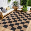 Washable Modern Living Room Rugs, Gingham Check Non Slip Bedroom Carpet, Geometric Checkered Indoor Floor Rugs for Dining Room - 2 of 4