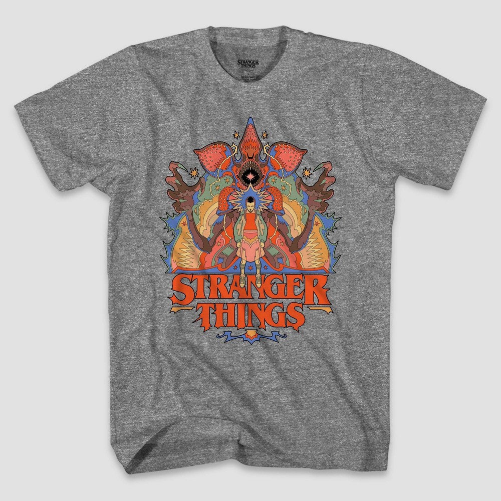 Size small Adult Stranger Things Raul Urias Short Sleeve Graphic T-Shirt - Heathered Gray S