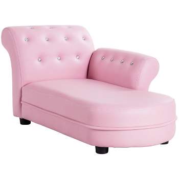 Tangkula Kids Sofa Relax Couch Chaise Lounge Armrest Chair Bedroom Living Room Pink