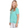 Alfred Dunner Womens Owl Knit Striped Tee - 3 of 4