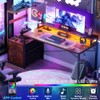 Besiost 60-In Computer Desk with Fabric Drawers and Charging Station - 4 of 4