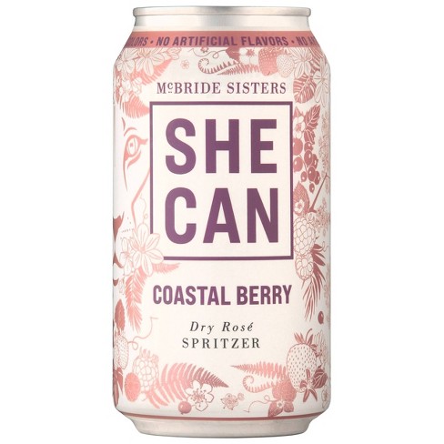 SHE CAN Coastal Berry Dry Rosé Spritzer - 375ml Can - image 1 of 1