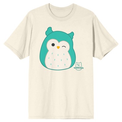 Squishmallows Winston Crew Neck Short Sleeve Natural Adult T-shirt