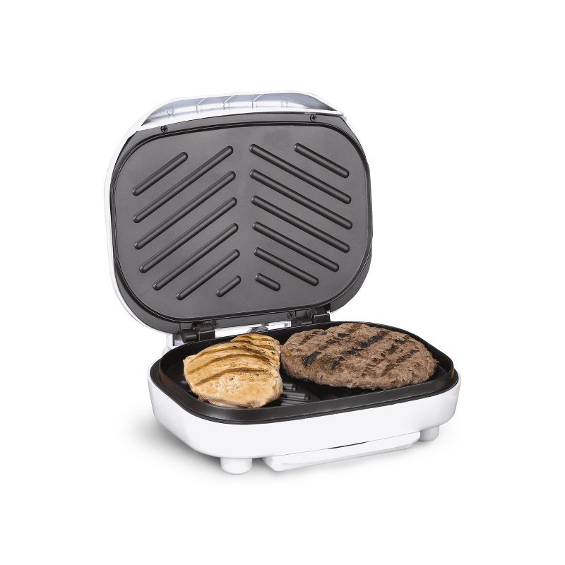 Brentwood Electric Contact Grill 2 Slice Capacity in White, 3 of 6