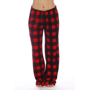 Just Love Women's Plush Pajama Pants - Soft and Cozy Sleepwear Fleece Lounge PJs - Buffalo Check - 1 of 2