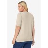 Woman Within Plus Size Perfect Elbow-Length Sleeve Cardigan - 3 of 4