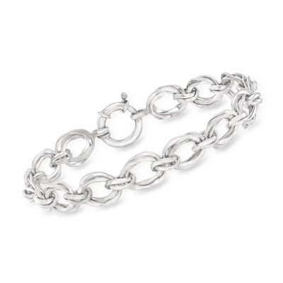 Ross-Simons Sterling Silver Double-Oval Link Bracelet