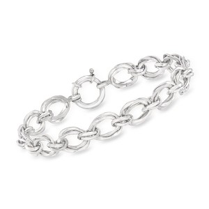 Ross-Simons Sterling Silver Double-Oval Link Bracelet - 1 of 3