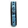 Slickblue Women's Sea Blue Crystal Eternity Ring in Black Stainless Steel with Rope Detail, Sizes 5–10 - 4 of 4