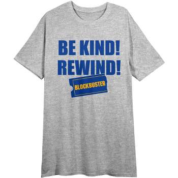 Blockbuster Be Kind Rewind Women’s Heather Gray Graphic Night Shirt