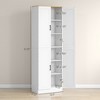 Freestanding Kitchen Pantry, 4-Door Kitchen Pantry Cabinet with Adjustable Shelves and Doors - 3 of 4