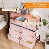 12-Drawer Fabric Dresser, Chest of Drawers with Side Pockets for Bedroom, Living Room, Hallway, Closet - 4 of 4