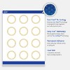 Avery Labels, 2" Diameter, Matte White, Multi-Lined Gold Border, 120ct - 3 of 4