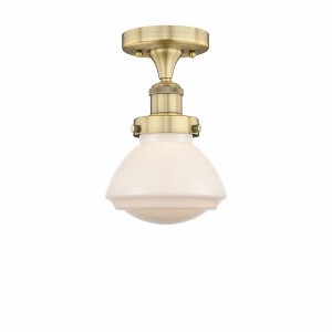 Olean - 1 Light Semi-Flush Mount In Art Deco Style-8.25 Inches Tall and 6.5 Inches Wide - 1 of 1