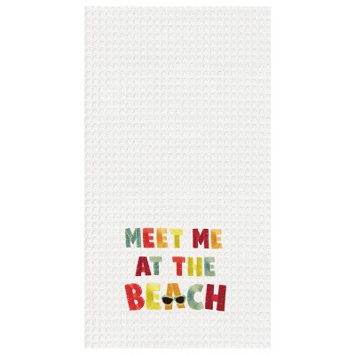 C&F Home Meet Me at the Beach Waffle Weave Kitchen Towel