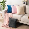PAVILIA Set of 2 Throw Pillow Covers, Decorative Velvet Square Cushion Cases for Bed Sofa Couch Bedroom Living Room - 3 of 4