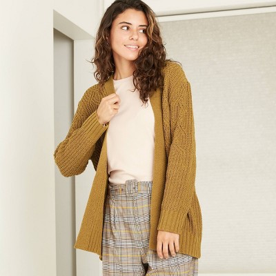 short ribbed cardigan