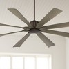 70" Possini Euro Design Defender Industrial Rustic Indoor Outdoor Ceiling Fan Remote Oil Rubbed Bronze Weathered Oak Damp Rated Patio - 2 of 4