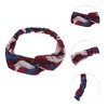 Unique Bargains Women's Fashion Feather Pattern Cross Elastic Hairband 1 Pc - 2 of 4