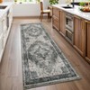 Machine Washable Area Rugs for Living Room Boho Vintage Soft Non-Slip Low Pile Distressed Carpet - 3 of 4