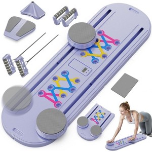 Multifunctional Fitness Board With Automatic Rebound, Core Training Ab Roller, Foldable Workout Machines - Full Body Workout Equipment, Home Pilates - 1 of 4