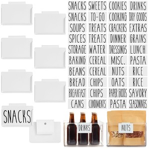 Talented Kitchen Talented Kitchen 8 Piece Metal Basket Labels Clip On Holders with 40 Labels, White Label Clips for Storage Bins - 1 of 4