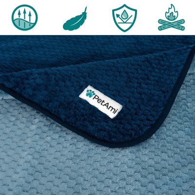 Medium Navy Waterproof Fleece Dog Blanket
