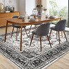 5'x7' Washable Vintage Area Rug, Non-Slip Low Pile Soft Rug with Rubber Backing, Perfect for Living Room, Bedroom, Dining, and Kitchen, Grey - 3 of 4