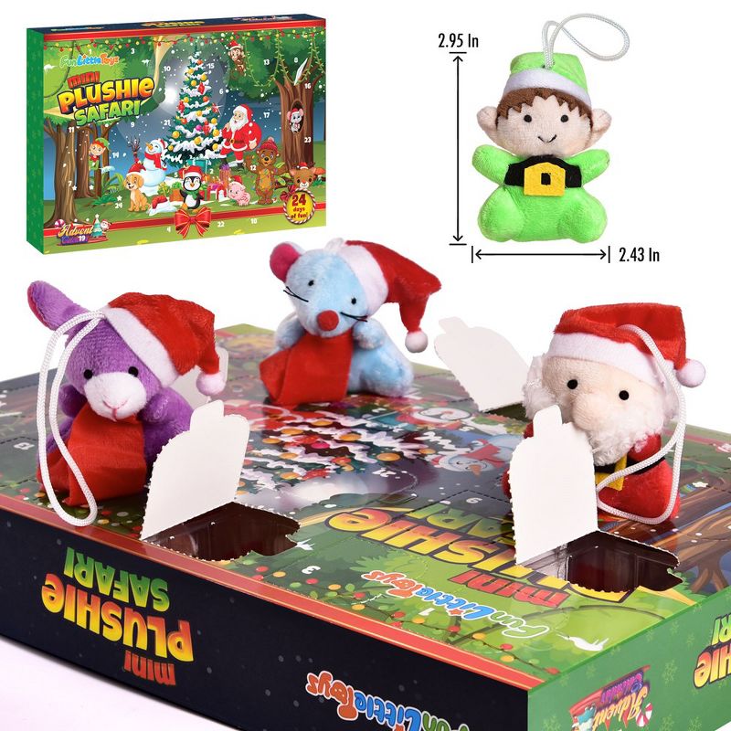 Fun Little Toys Christmas Advent Calender - Mini Animal Plush, 2 of 8