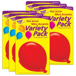 TREND Party Balloons Mini Accents Variety Pack, 36 Per Pack, 6 Packs - 1 of 3