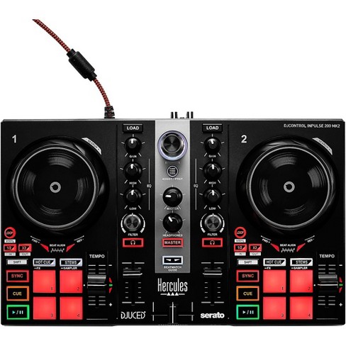 Hercules DJ DJControl Inpulse 200 MK2 2-Channel DJ Controller for Serato DJ  Lite and DJUCED Black