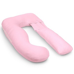 PharMeDoc Pregnancy Pillow, U-Shape Full Body Maternity Pillow, Jersey Cotton Cover - 1 of 4