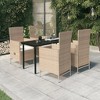 vidaXL Garden Dining Set Beige and black - 2 of 4