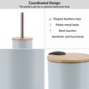 Evideco French Home Goods Bathroom Set with Bamboo Lid - Matte Metal Trash Can and Toilet Brush - 4 of 4