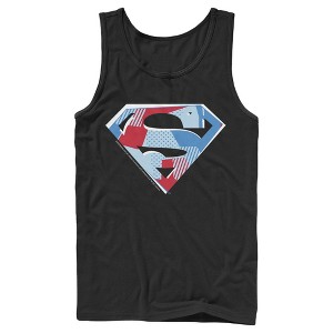 Men's Superman Logo Geometric Tank Top - 1 of 4