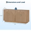 Modern Sideboard Buffet Cabinet Large Storage Cabinet with Gold Handle Storage and Doors, Console Table Buffet Table for Dining Room Living Room - 2 of 4