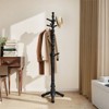 74" Heavy Duty Wooden Coat Rack Stand with 11 Hooks, Freestanding Coat Tree for Entryway, Hallway, Bedroom, Office - 3 of 4