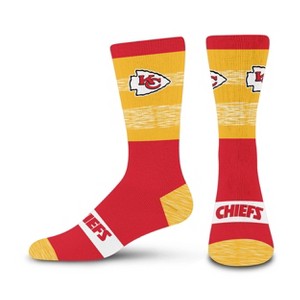 NFL Kansas City Chiefs Youth Mixer Crew Socks: Cushioned Heel & Toe, Kids Size 7-9 - 1 of 3