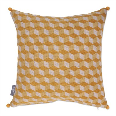 18"x18" Geometric Cubes Square Throw Pillow - Pillow Perfect