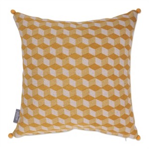 18"x18" Geometric Cubes Square Throw Pillow - Pillow Perfect - 1 of 3