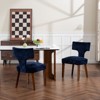 Sapphtopaz Mid Century Modern Dining Chairs Set of 2, Farmhouse Linen Side Accent Chairs Kitchen Chairs with Hardwood Frame for Dining Room, Kitchen - 2 of 4