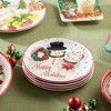 Certified International (Set of 4) 9" Santa's Retro Christmas Dessert Plates - 4 of 4