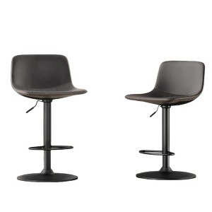 Infurnic Dining Chairs, Contemporary Upholstered Dining Chairs Set with Adjustable Height Handle, for Kitchen and Dining Room, 2PCS, Gray, - 1 of 4