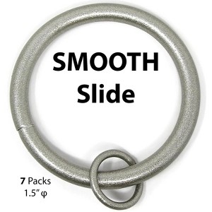 1 1-2 inch Metal Curtain Rings with Eyelets - 8 Finishes - 1 of 4