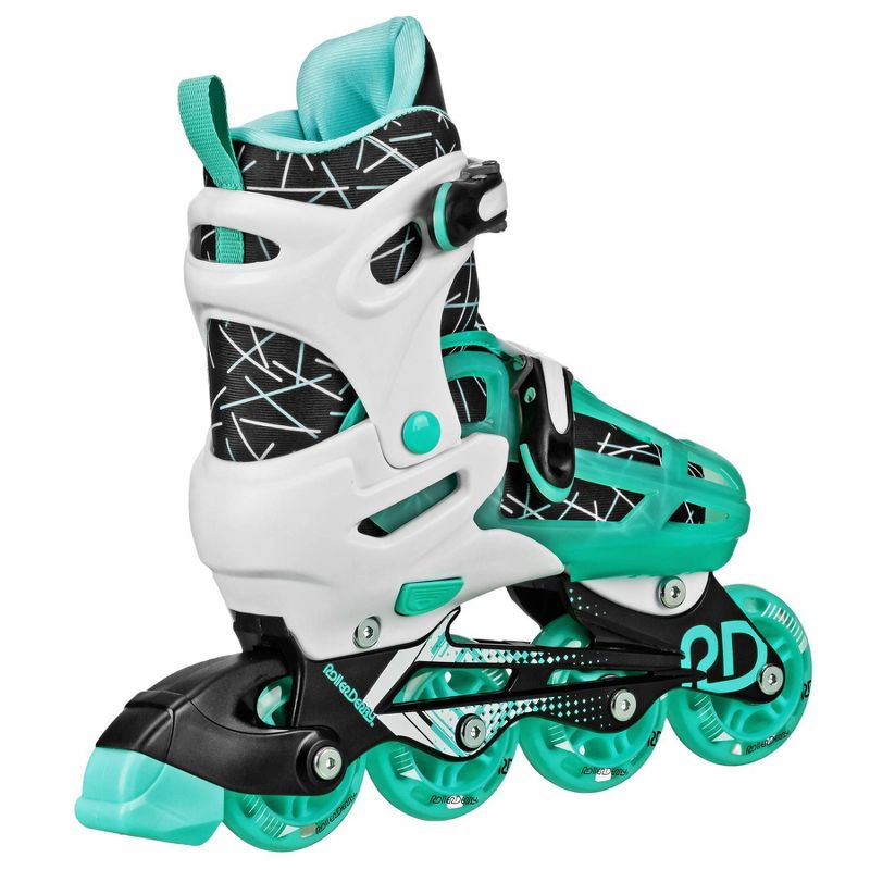 Roller Derby Mint Prodigy Kids' Adjustable Inline-Quad Combo Skates - White/Mint Green, 3 of 6